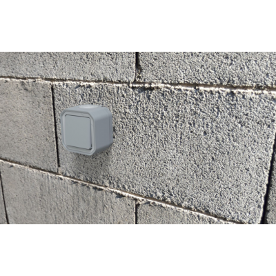 PLEXO Łącznik schodowy hermetyczny IP55 natynkowy KOMPLET szary 069711L LEGRAND (069711L)